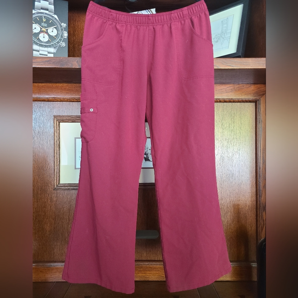 Dickies wine scrub pants, size 12 petite